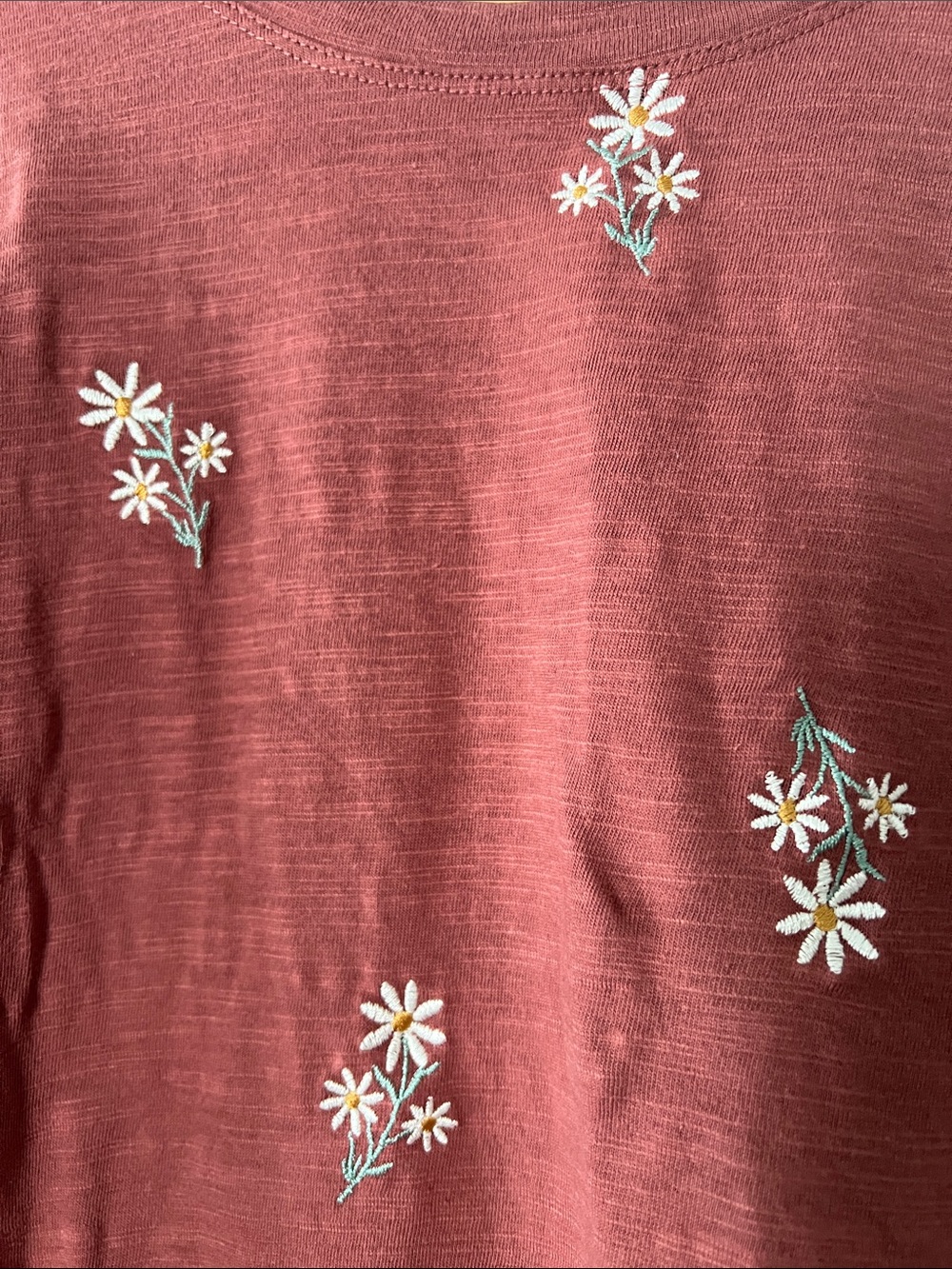 Maurices 24/7 Embroidered Daisy Tee - Picture 2 of 4